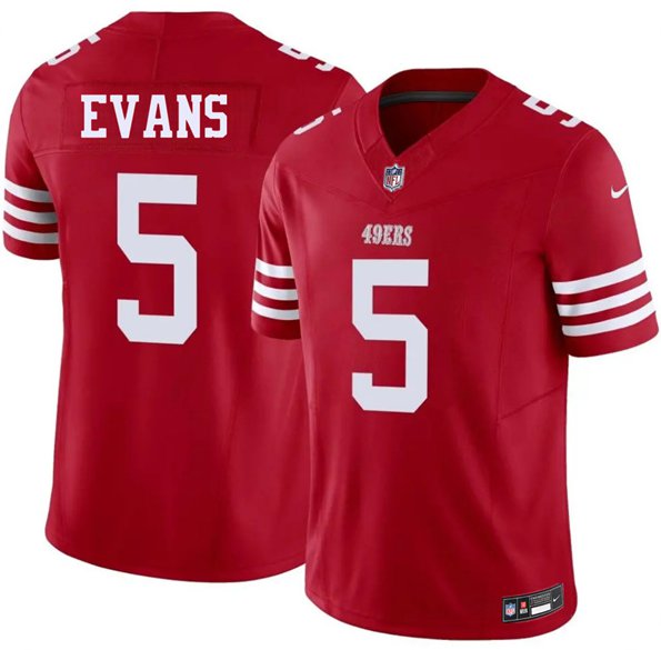 San Francisco 49ers #5 Mike Evans Red 2026 F.U.S.E. Vapor Untouchable Limited Stitched Jersey