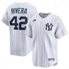 New York Yankees #42 Mariano Rivera White Home Limited Stitched Jersey