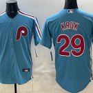 Philadelphia Phillies #29 John Kruk Blue Stitched Jersey