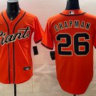 San Francisco Giants #26 Matt Chapman Orange Stitched Jersey