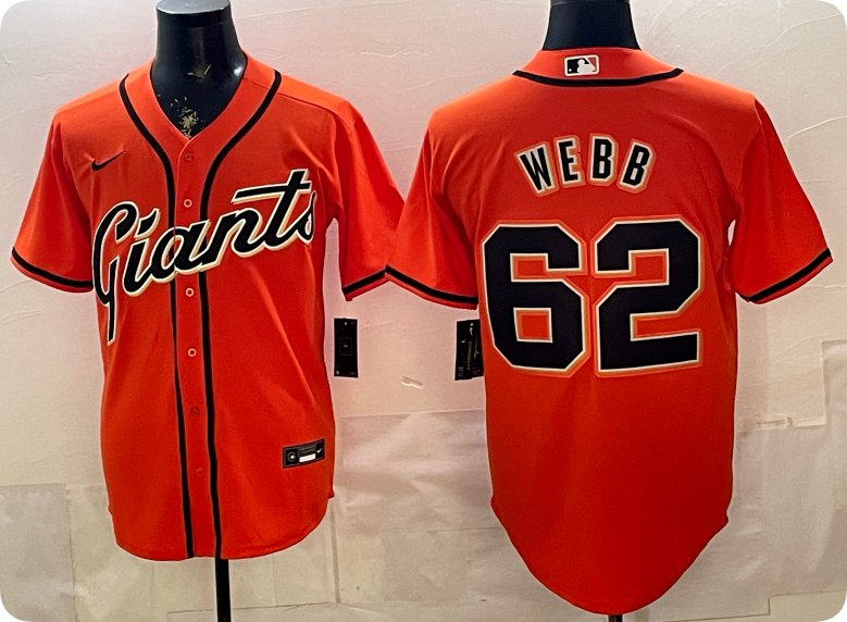 San Francisco Giants #62 Logan Webb Orange Stitched Jersey