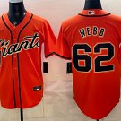 San Francisco Giants #62 Logan Webb Orange Stitched Jersey