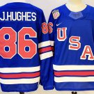 Jack Hughes USA #86 Hockey Blue 2026 Home Replica Jersey