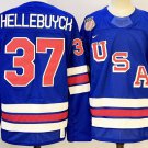 Connor Hellebuyck USA #37 Hockey Blue 2026 Home Replica Jersey
