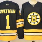 Boston Bruins #1 Jeremy Swayman Black Stitched Hockey Jersey