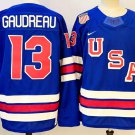 Johnny Gaudreau USA #13 Hockey Blue 2026 Home Replica Jersey