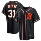 Detroit Tigers #31 Riley Greene Black Out Stitched Jersey