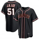San Francisco Giants #51 Jung Hoo Lee Black Out Stitched Jersey