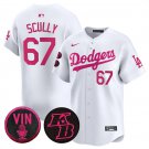 Los Angeles Dodgers #67 Vin Scully White 2026 Mother’s Day Vapor Premier Limited Stitched Jersey