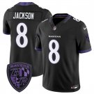 Baltimore Ravens #8 Lamar Jackson Black 2026 F.U.S.E. Alternate Vapor Limited Stitched Jersey