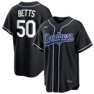 Los Angeles Dodgers #50 Mookie Betts 2026 Fashion Replica Black Out Stitched Jersey