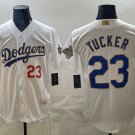 Los Angeles Dodgers #23 Kyle Tucker White 2026 Gold Collection Stadium Stitched Jersey