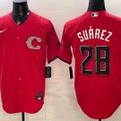 Cincinnati Reds #28 Eugenio Suarez Red 2026 City Connect Stadium Stitched Jersey
