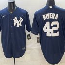 New York Yankees #42 Mariano Rivera Navy Stitched Jersey