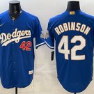 Jackie Robinson Los Angeles Dodgers #42 Royal Gold Limited Jersey Stitched