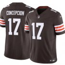 Cleveland Browns #17 KC Concepcion Brown 2026 Draft F.U.S.E. Vapor Limited Stitched Jersey
