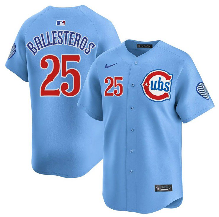 Chicago Cubs #25 Moises Ballesteros Blue 2nd Alternate Limited Stitched Jersey