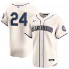 Seattle Mariners #24 Ken Griffey Jr. Cream Jersey