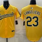 Oakland Athletics #23 Shea Langeliers Yellow Stitched Jersey