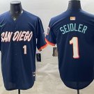 San Diego Padres #1 Peter Seidler Obsidian 2026 City Connect Stadium Limited Stitched Jersey