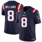 New England Patriots #8 Kyle Williams Navy 2026 F.U.S.E. Vapor Limited Stitched Jersey