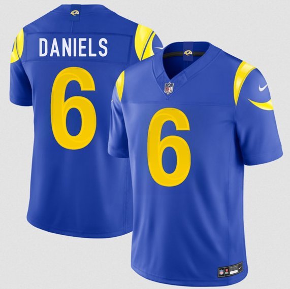 Los Angeles Rams #6 CJ Daniels Royal 2026 Draft F.U.S.E. Vapor Limited Stitched Jersey