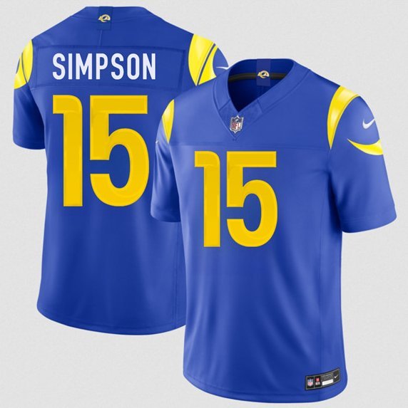 Los Angeles Rams #15 Ty Simpson Royal 2026 Draft F.U.S.E. Vapor Limited Stitched Jersey