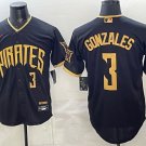 Pittsburgh Pirates #3 Nick Gonzales Black 2026 City Connect Stadium Stitched Jersey