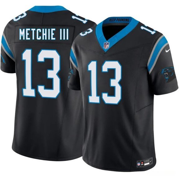 Carolina Panthers #13 John Metchie III Black 2026 F.U.S.E. Vapor Limited Stitched Jersey