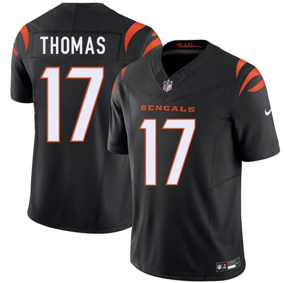 Cincinnati Bengals #17 Noah Thomas Black 2026 Draft F.U.S.E. Vapor Untouchable Stitched Jersey