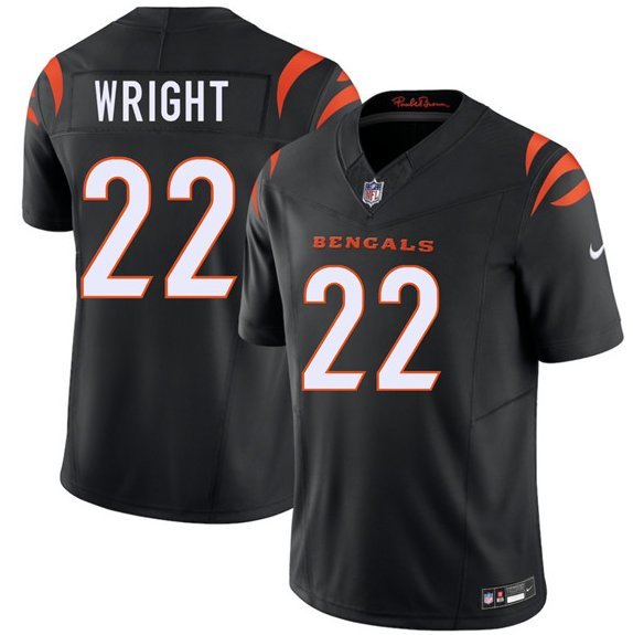 Cincinnati Bengals #22 Ceyair Wright Black 2026 Draft F.U.S.E. Vapor Untouchable Stitched Jersey