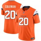 Denver Broncos #20 Jonah Coleman Orange 2026 Draft F.U.S.E. Vapor Limited Stitched Jersey