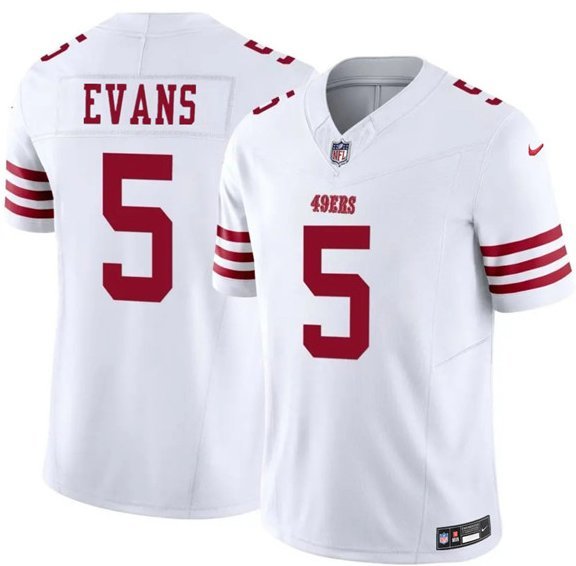 San Francisco 49ers #5 Mike Evans White 2026 F.U.S.E. Vapor Untouchable Limited Stitched Jersey