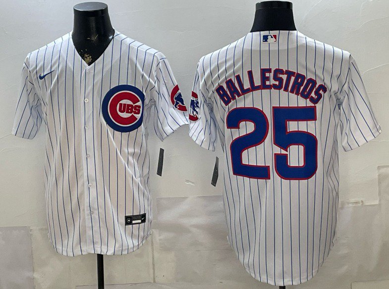 Chicago Cubs #25 Mois&Atilde;&copy;s Ballesteros White Stitched Jersey