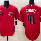 Cincinnati Reds #41 Andrew Abbott Red 2026 City Connect Stadium Stitched Jersey