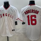 Los Angeles Angels #16 Garret Anderson White Stitched Jersey