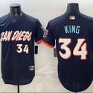 San Diego Padres #34 Michael King Obsidian 2026 City Connect Stadium Stitched Jersey