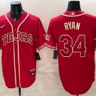 Texas Rangers #34 Nolan Ryan Red 2026 City Connect Stadium Stitched Jersey