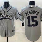 Las Vegas Raiders #15 Fernando Mendoza Grey Stitched Jersey