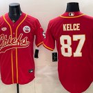 Kansas City Chiefs #87 Travis Kelce Red With NKH Patch Stitched Jersey