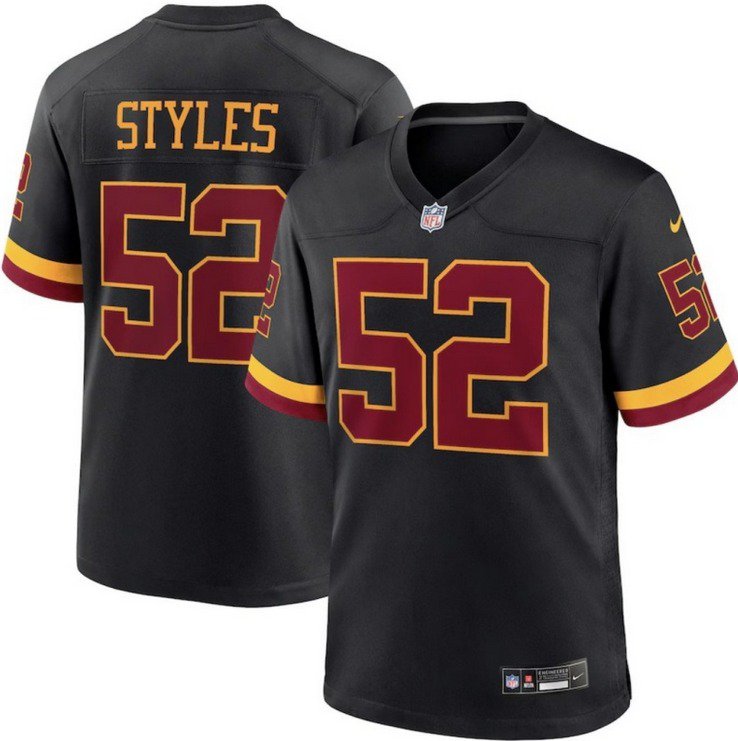Washington Commanders #52 Sonny Styles Black 2026 Limited Stitched Jersey