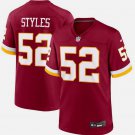 Washington Commanders #52 Sonny Styles Burgundy 2026 Draft Stitched Jersey