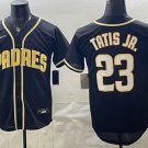 San Diego Padres #23 Fernando Tatis Jr Black Golden Stitched Jersey