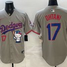 Dodgers #17 Shohei Ohtani Gray Hello Kitty Night 2025 World Series Champions Patch Jersey