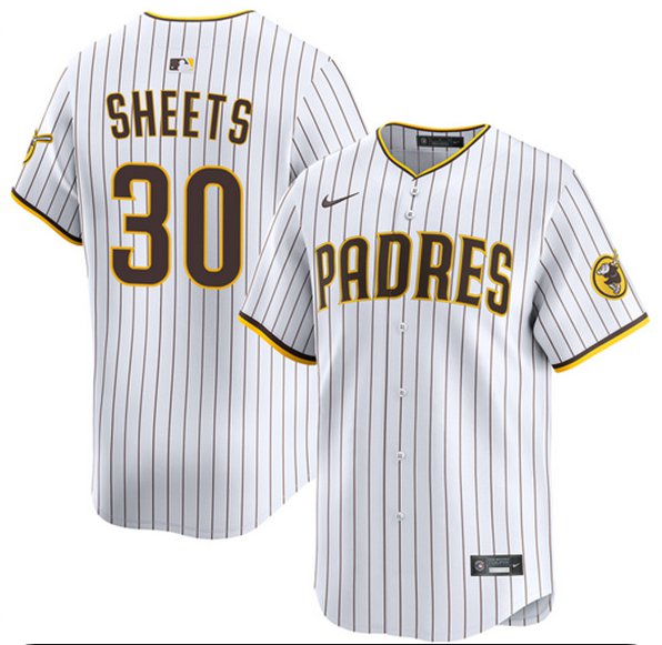 San Diego Padres #30 Gavin Sheets White 2026 Home Limited Stitched Jersey