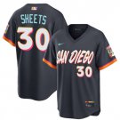 San Diego Padres #30 Gavin Sheets Obsidian 2026 City Connect Stadium Stitched Jersey