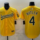 Athletics #4 Lawrence Butler 2026 Yellow Alternate Sacramento Celebrating 125 Years Stitched Jersey