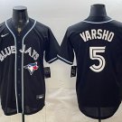 Toronto Blue Jays #5 Daulton Varsho 2026 Fashion Replica Black Out Stitched Jersey
