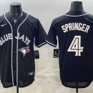 Toronto Blue Jays #4 George Springer 2026 Fashion Replica Black Out Stitched Jersey