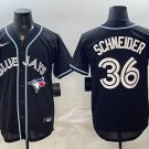 Toronto Blue Jays #36 Davis Schneider 2026 Fashion Replica Black Out Stitched Jersey